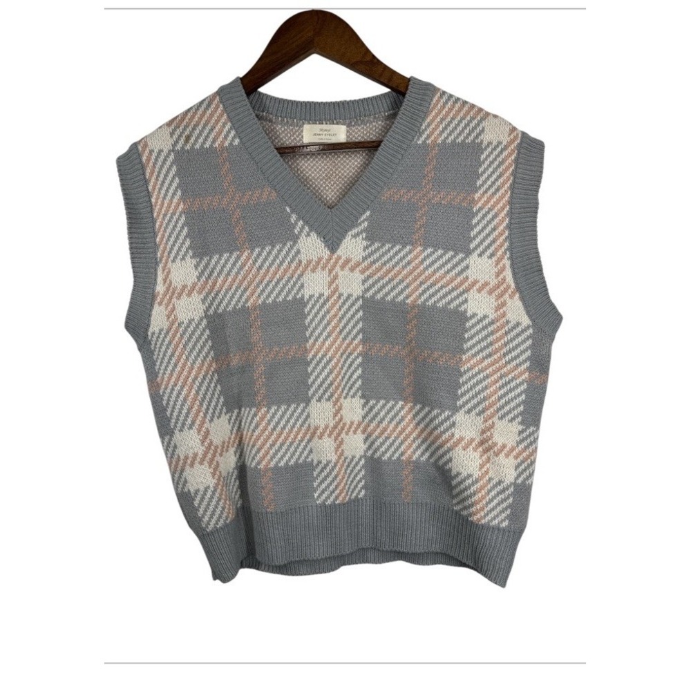 Mymyt MONOCODE JENNY EYELET KNIT VEST ALL PATTERN‎ Gray